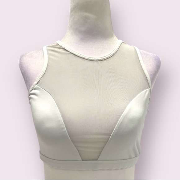 Varley Other - Varley White Mesh Panel Athletic Sports Bra